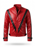Red 80s chevron stripe costume jacket
