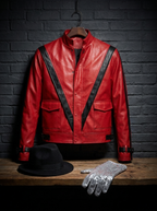 Costume jacket styled with a fedora and a sparkly glove