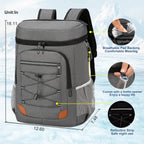 Backpack cooler bag worn on the back