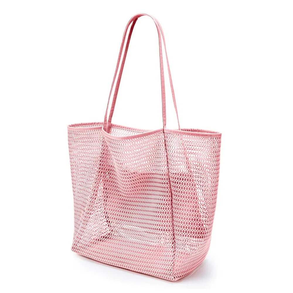 Beach tote bag in pink