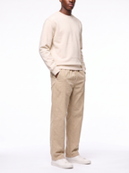 Wide leg corduroy pants three quarter view