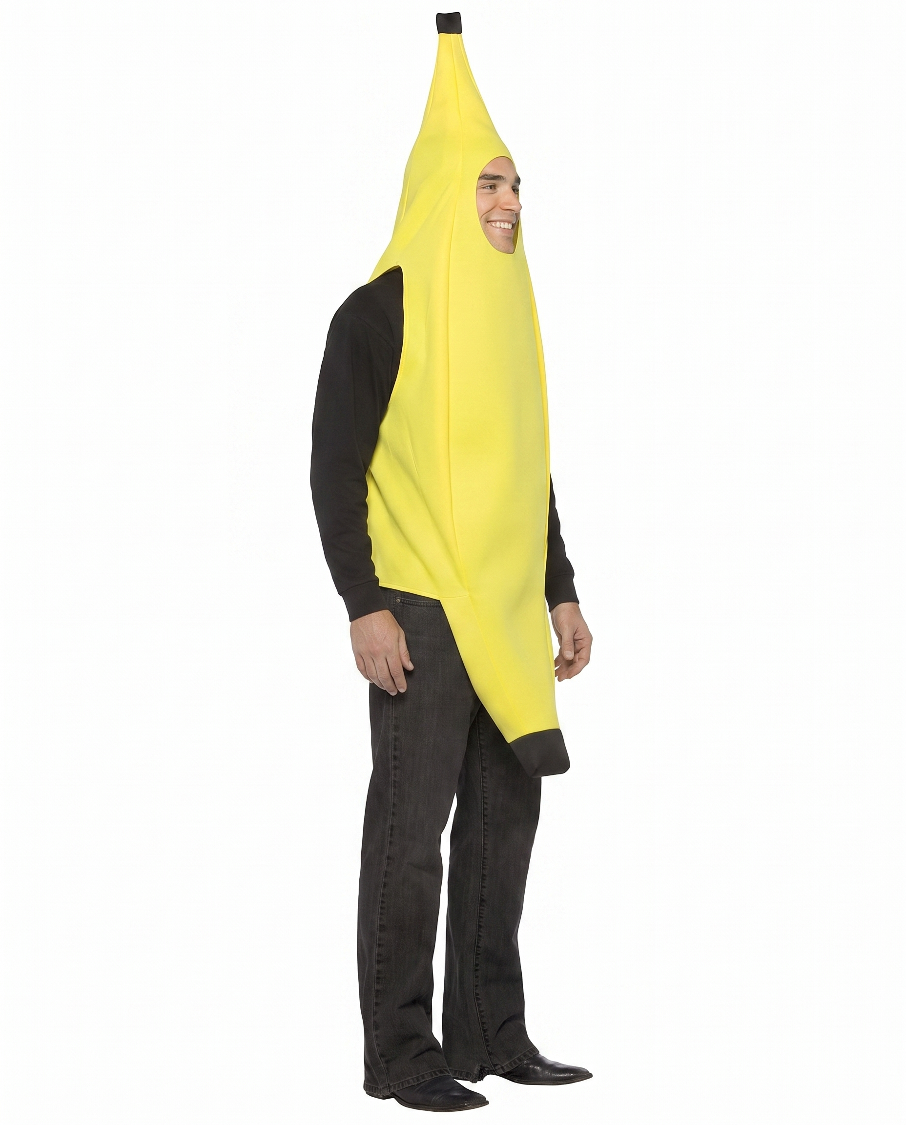 Banana full-body costume side profile view
