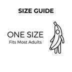 Banana costume size guide, one size fits most adults