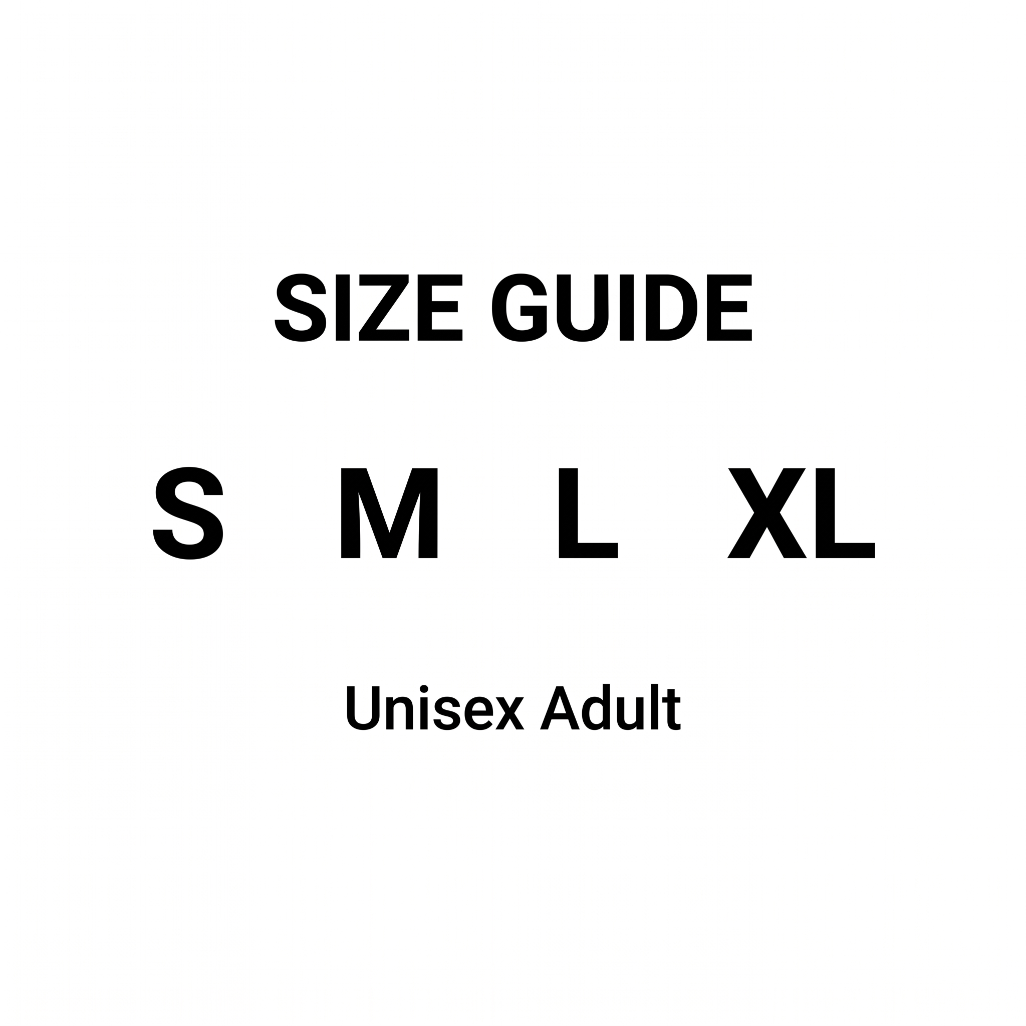 Monster onesie size guide, unisex adult S through XL