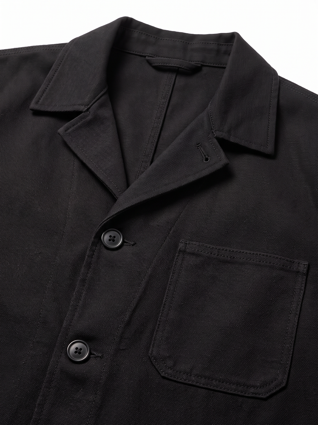 Collar and patch pocket close up detail