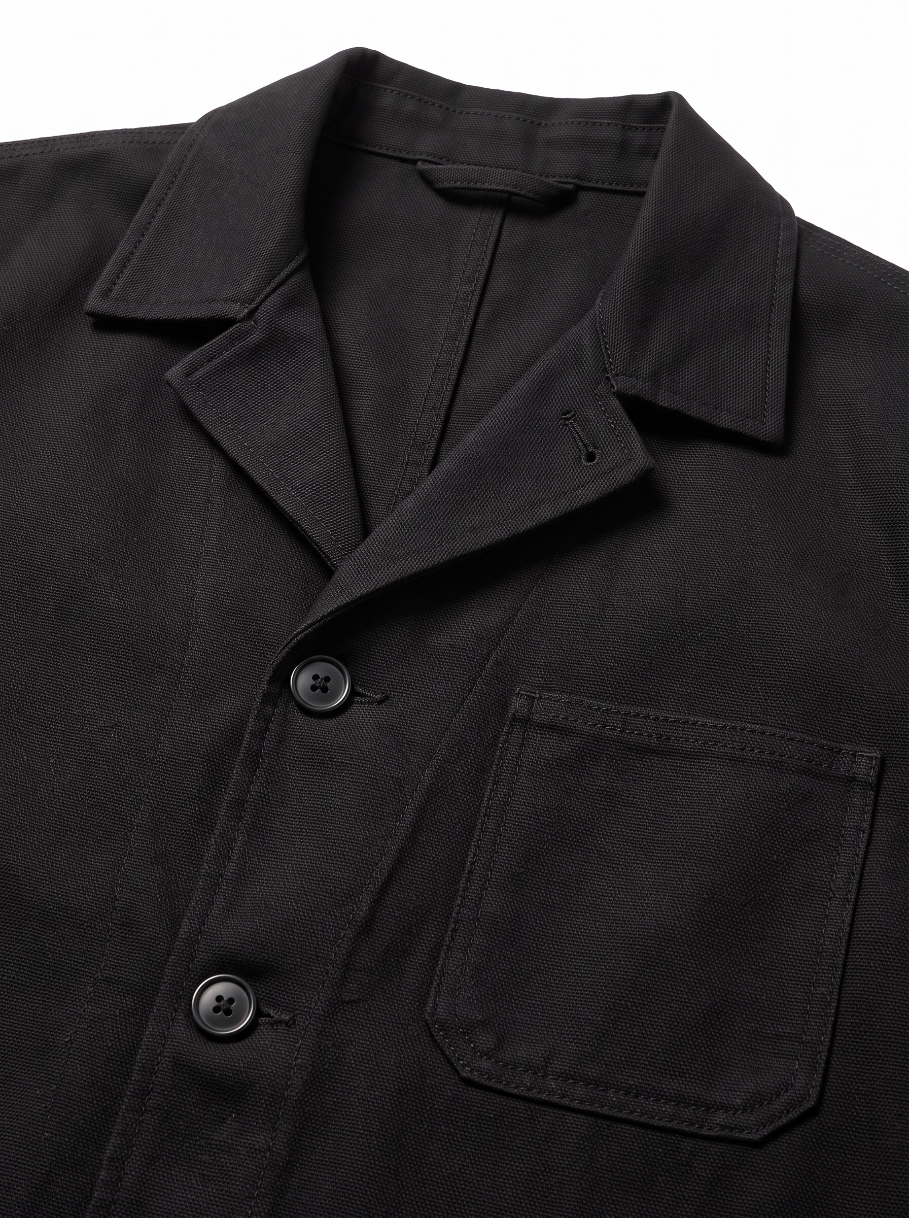 Collar and patch pocket close up detail