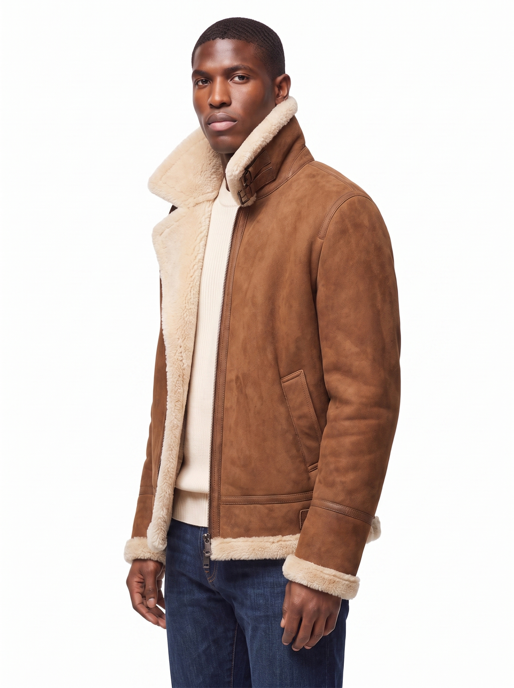 Aviator jacket regular fit, three quarter view
