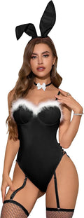 Bunny cosplay bodysuit set, product photo on a plain background