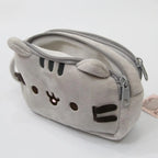 Side view of cat plush pencil case