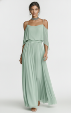 Chiffon fabric texture of the two piece set
