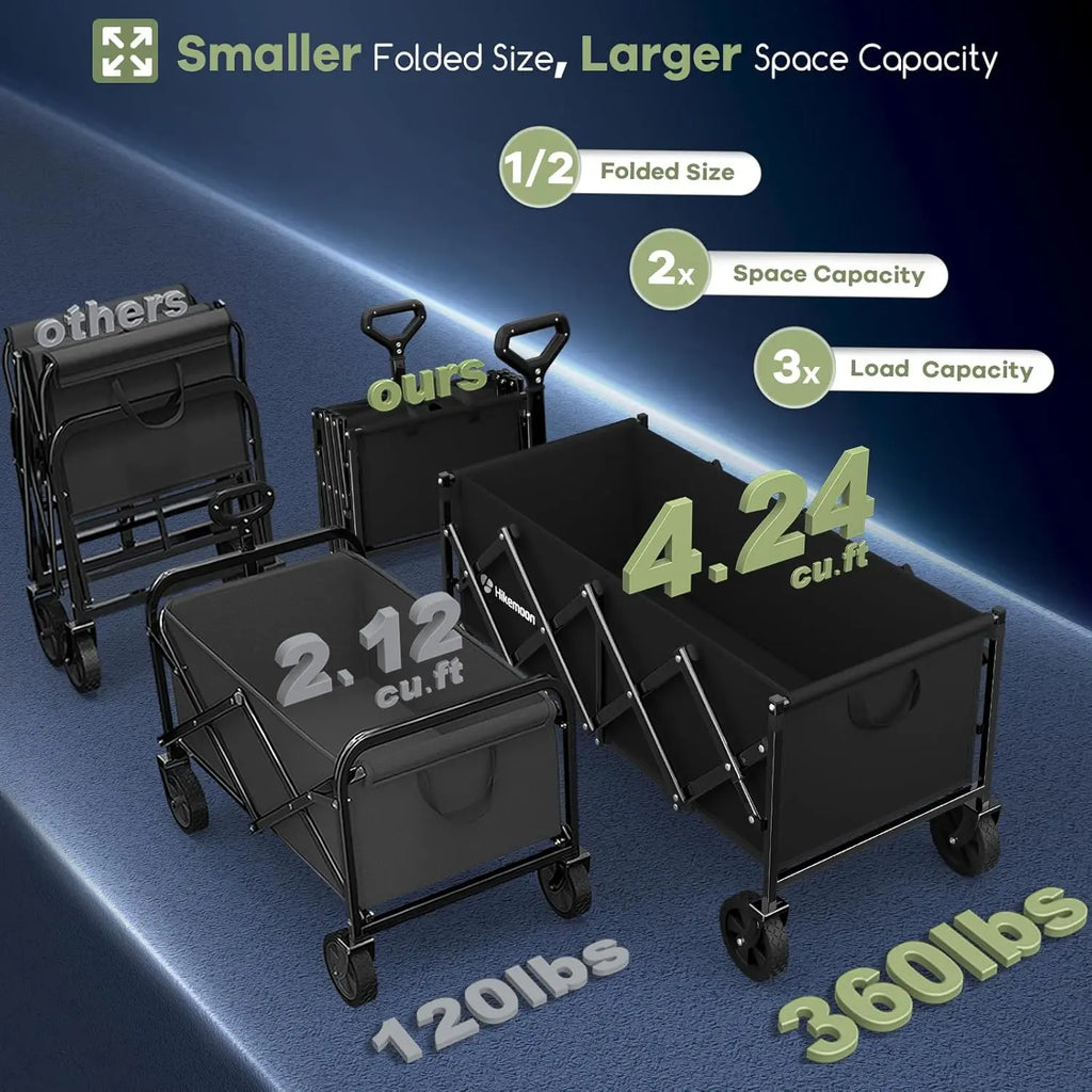 Collapsible utility wagon, side view