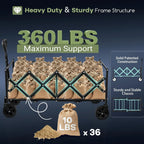 Utility wagon loaded with outdoor gear