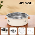 Compact charcoal BBQ grill, alternate view
