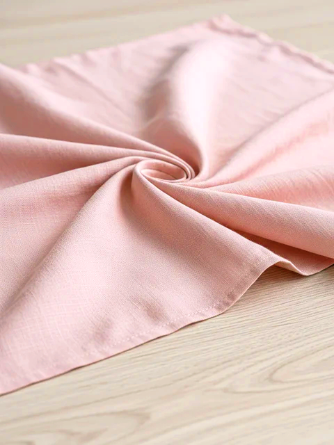 Close up of cotton linen fabric on midi dress