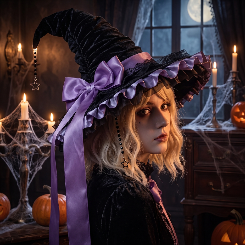Oversized crooked witch hat shown from the side