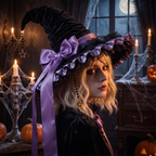 Oversized crooked witch hat shown from the side