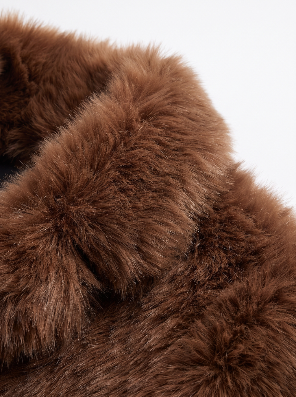Close up of plush faux fur pile texture