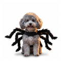 Black spider legs dog harness costume on a white background