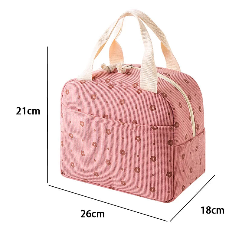 Lunch bag packed with food containers
