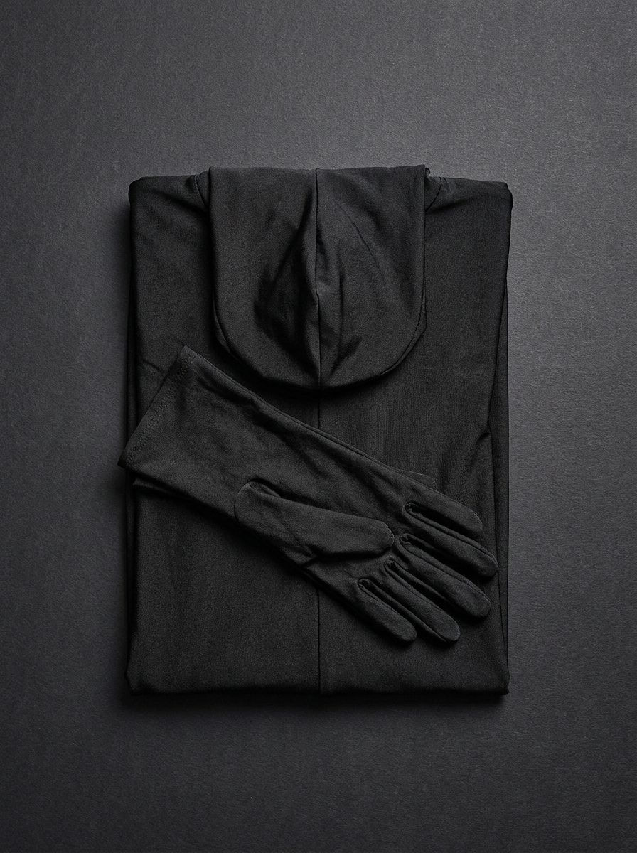 Zentai costume suit laid out flat