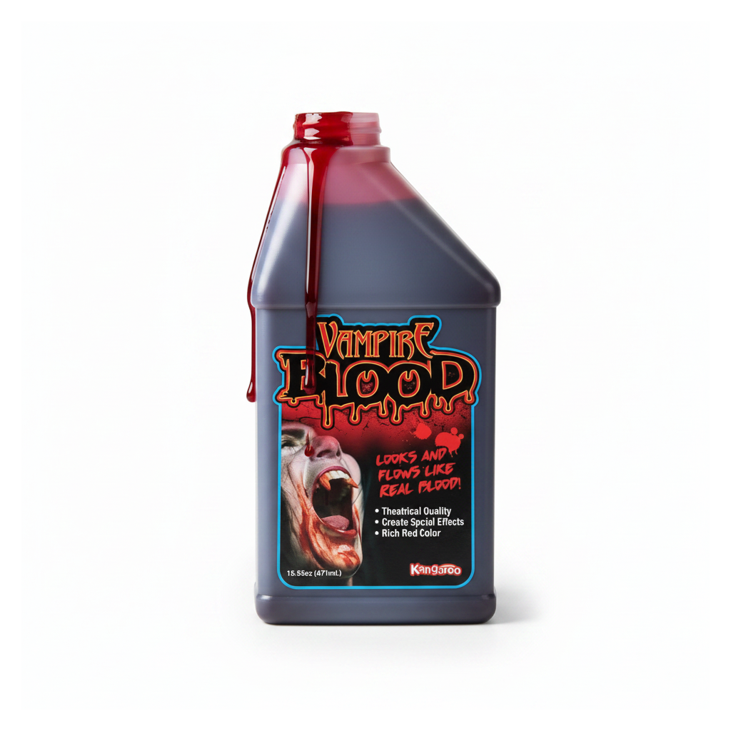 Halloween fake blood 15.95 oz bottle on a white background