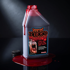 15.95 oz bottle of Halloween fake blood with red blood dripping