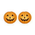 Halloween paper pumpkin lanterns 2 pack on a white background