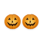 Halloween paper pumpkin lanterns 2 pack on a white background