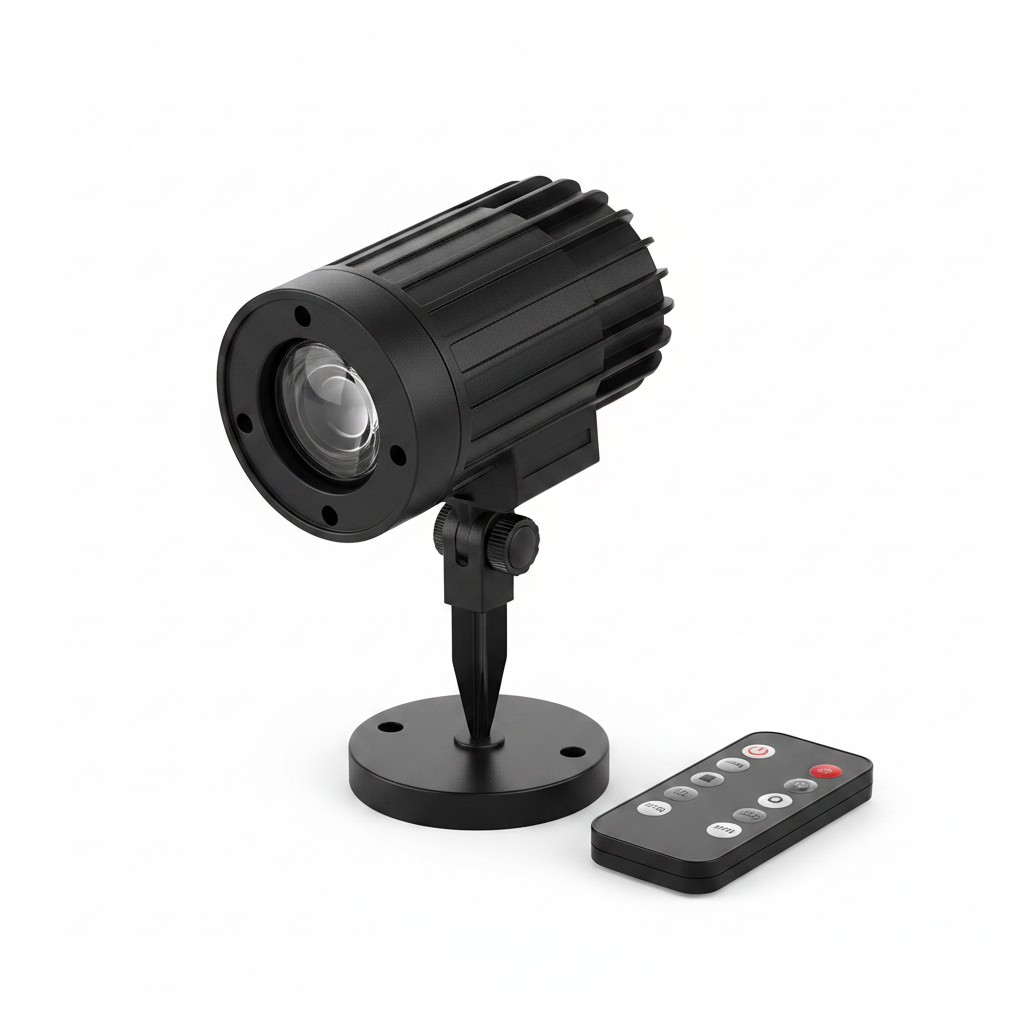 Halloween rotating witch projector light on a white background