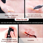 SFX makeup kit fake blood gel and liquid latex bottles