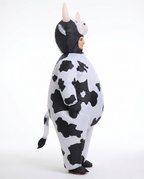 Inflatable cow costume side view