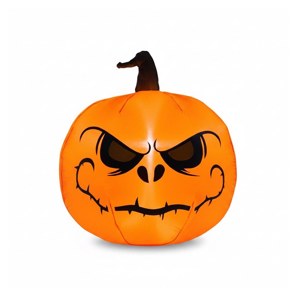 4 ft Halloween inflatable pumpkin light-up yard decoration on a white background