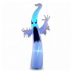 6 ft inflatable red-eye ghost yard decoration on a white background