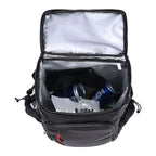 Insulated cooler backpack strap and buckle detail