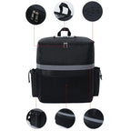 Cooler backpack packed with food containers
