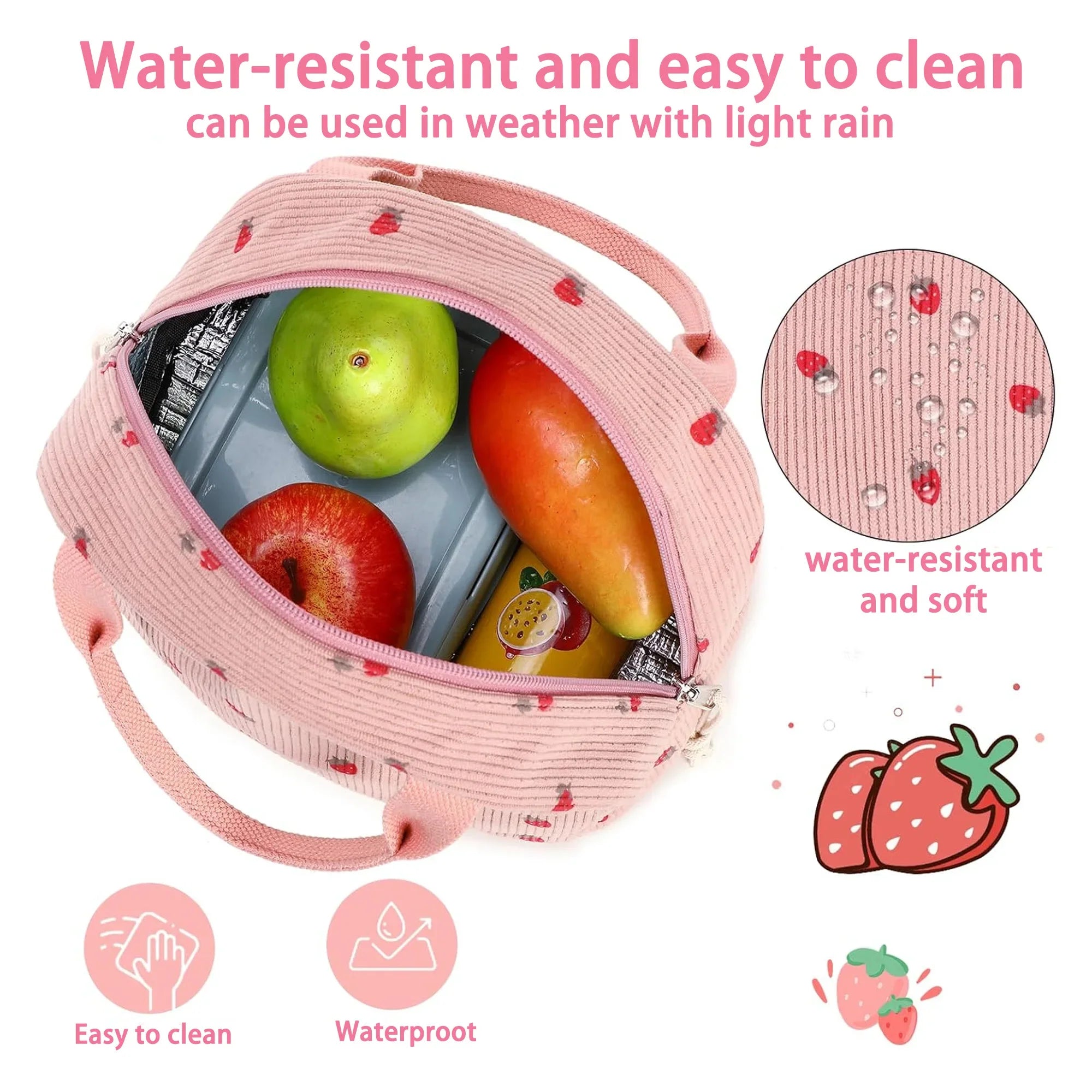 Insulated lunch bag, front view