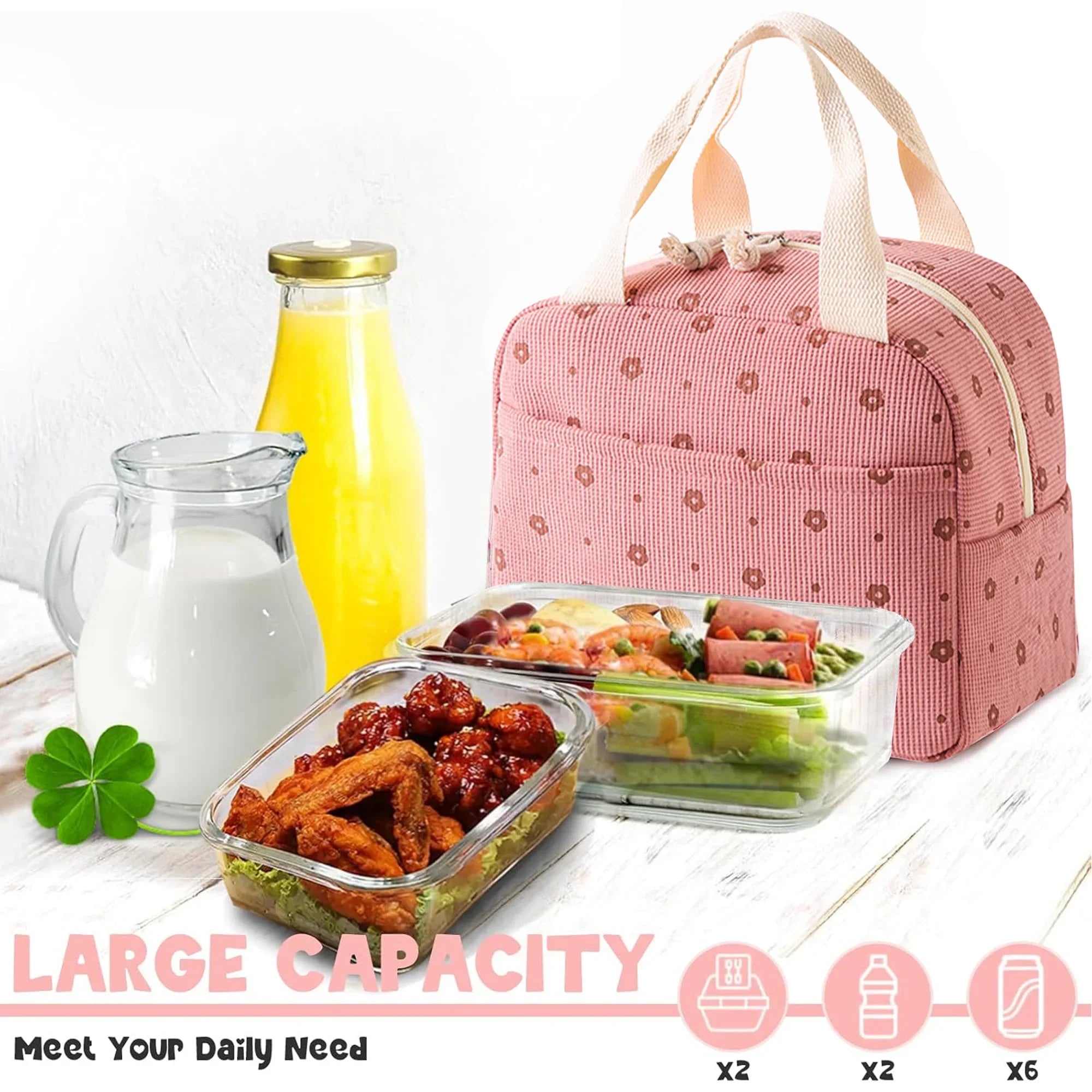 Insulated lunch bag, open interior