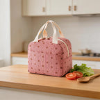 Insulated lunch bag, in use