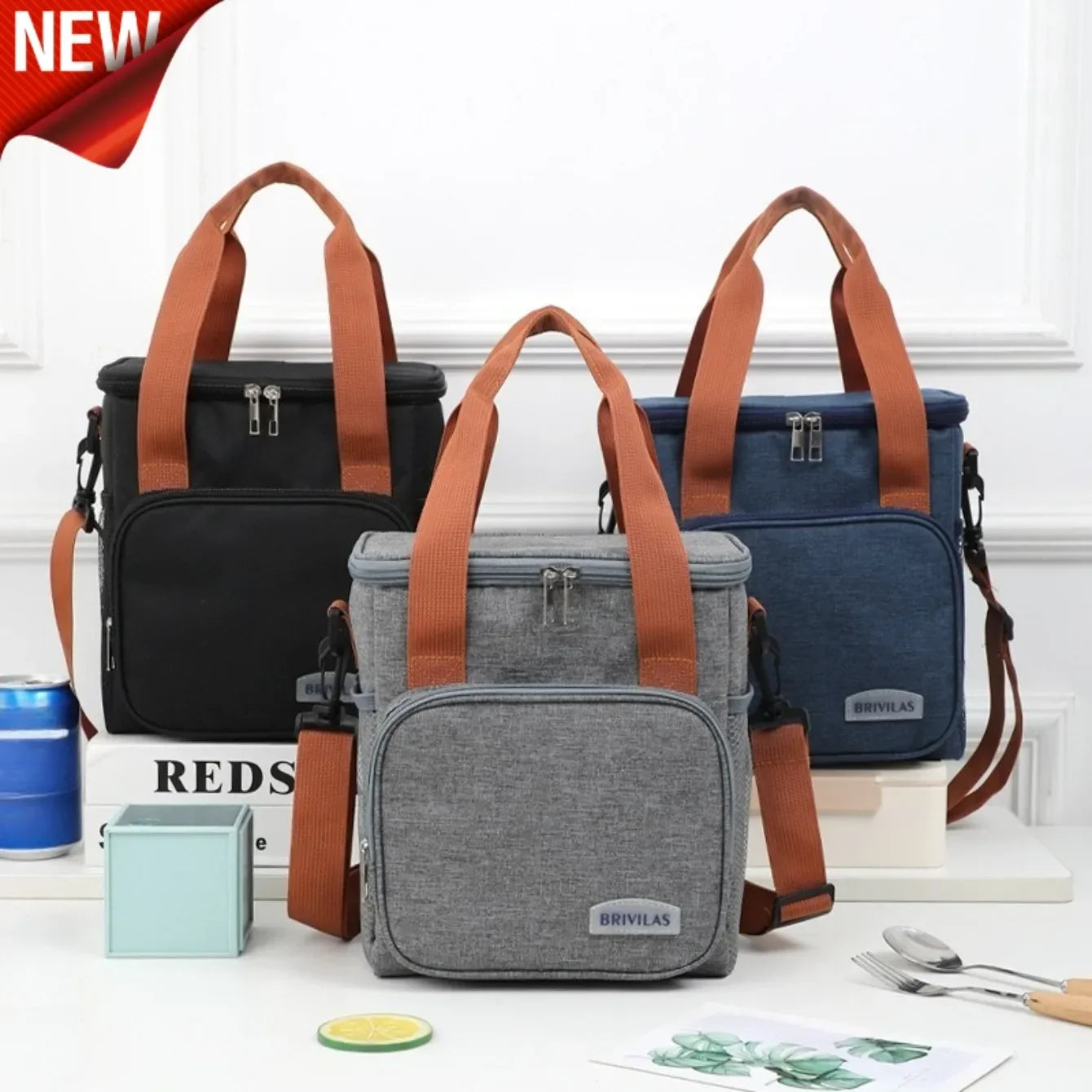 Insulated lunch tote bag