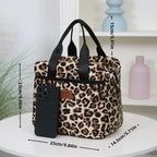 Lunch bag shown open with the insulated lining