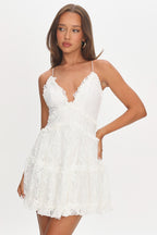 White lace mini dress, alternate view