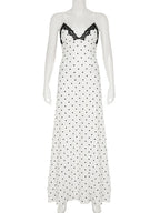 V-neckline and spaghetti strap detail