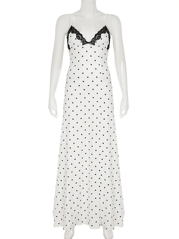V-neckline and spaghetti strap detail