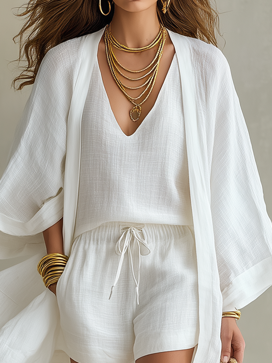 Layered loungewear set, fabric detail