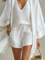 Layered loungewear set, full outfit