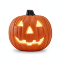 Light-up LED pumpkin lantern on a white background