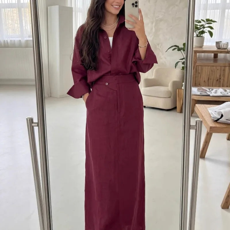 Linen two piece set styled for summer