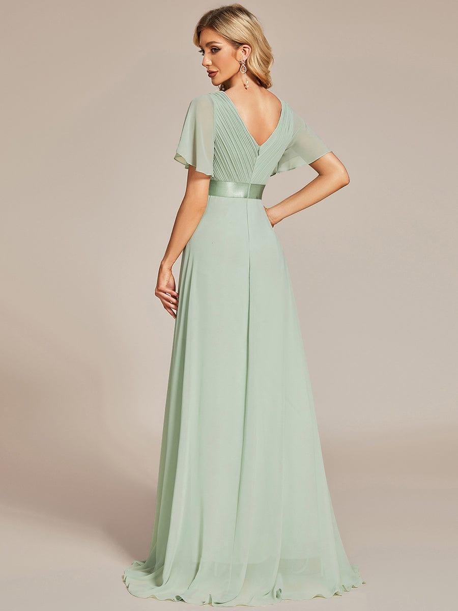 Chiffon bridesmaid dress skirt drape detail