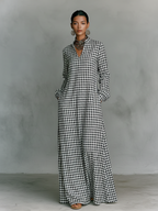Full length view of the cotton maxi dress