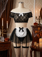 Maid costume set on a dress form